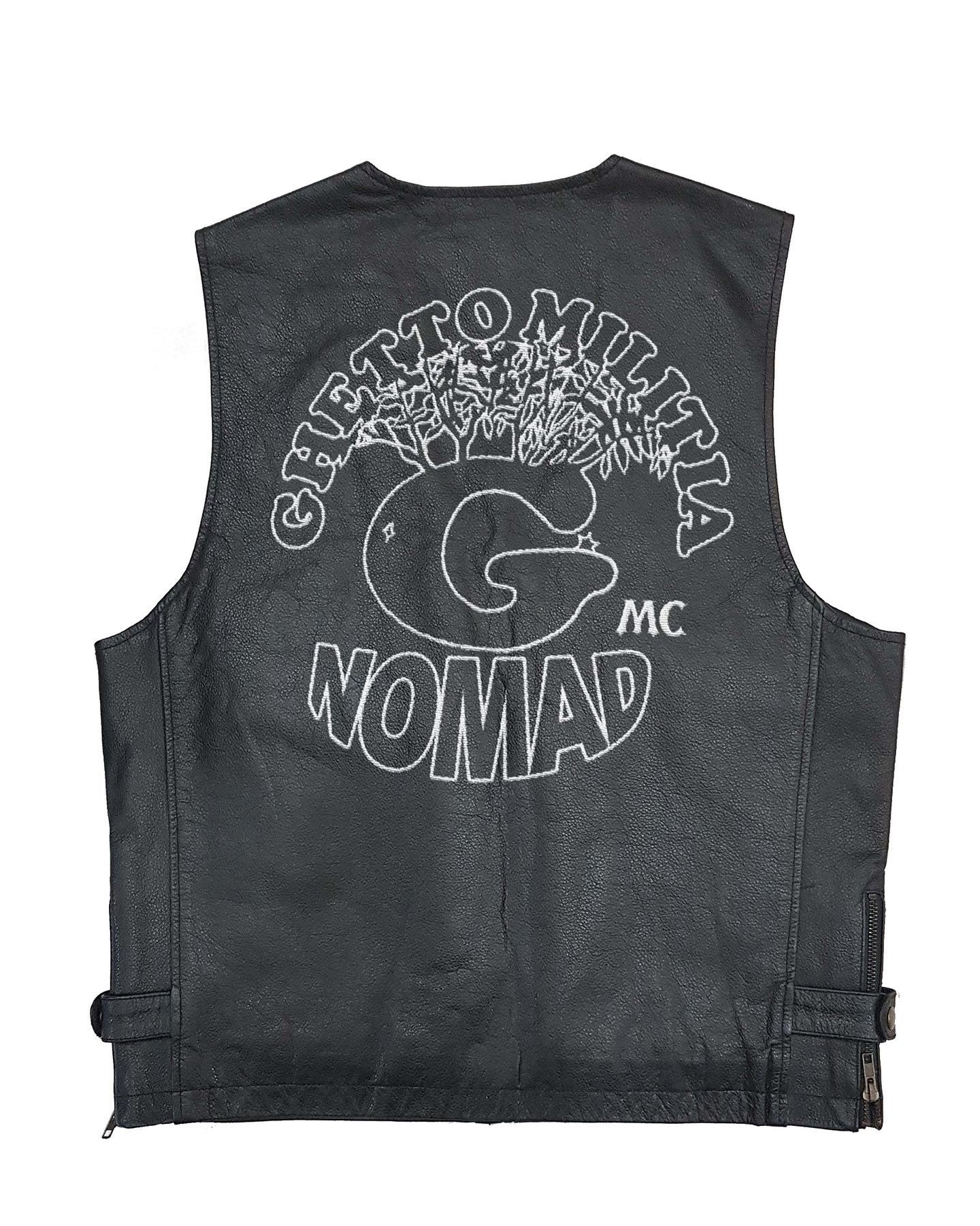 NOMADS LEATHER BIKER VEST